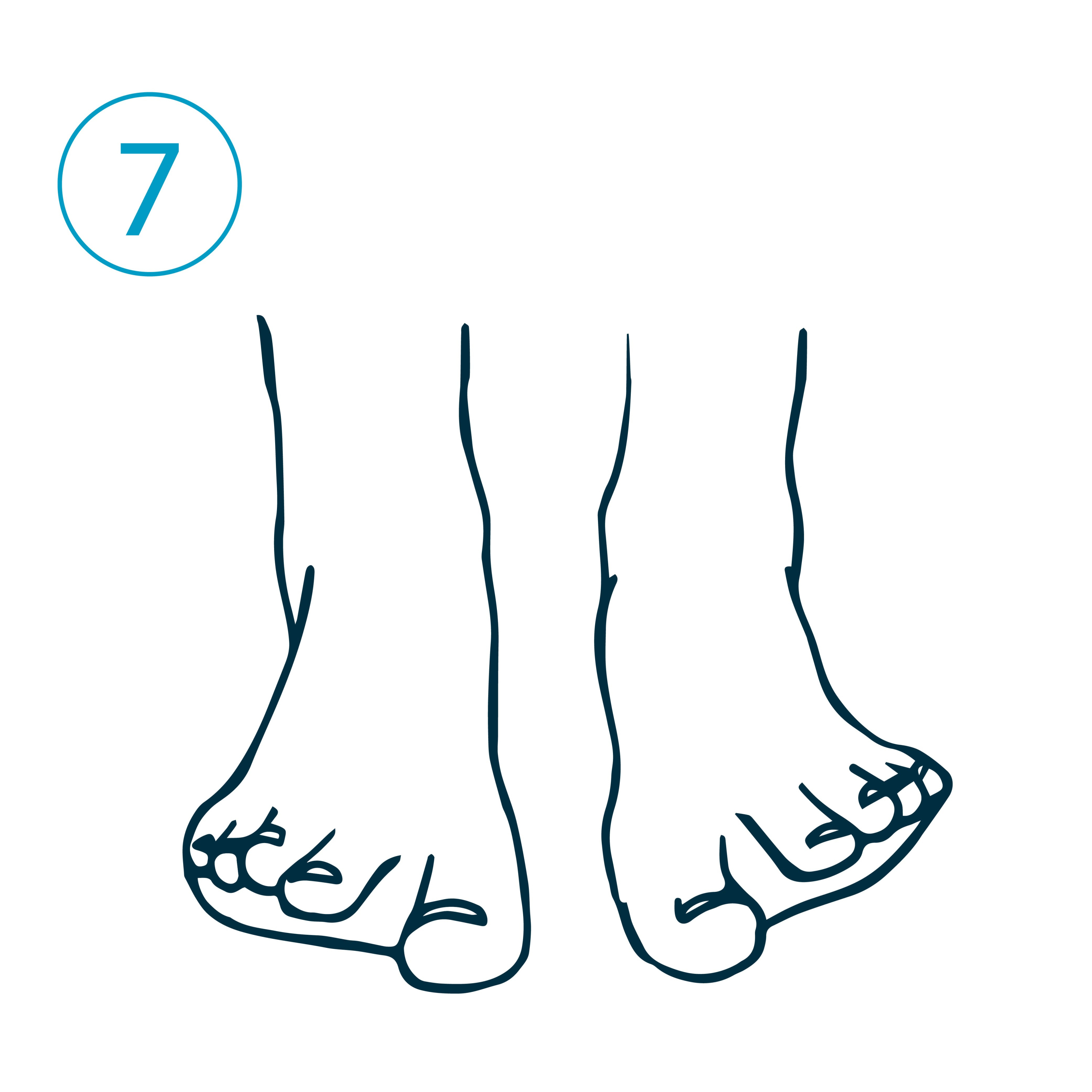 Перебирание пальцами стоп (1–2 минуты)