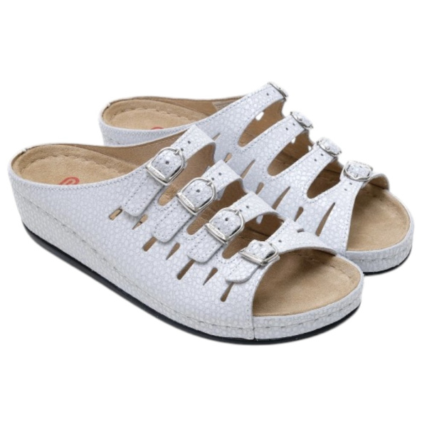 2 Сабо ортопедические женские BERKEMANN HASSEL белый тиснение